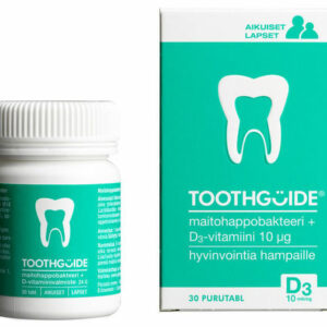 Toothguide aikuiset ja lapset maitohappobakteeri hampaille 30 purutablettia